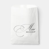 Sachets En Papier Merci Beaucoup Elegant Merci de calligraphie (Devant)