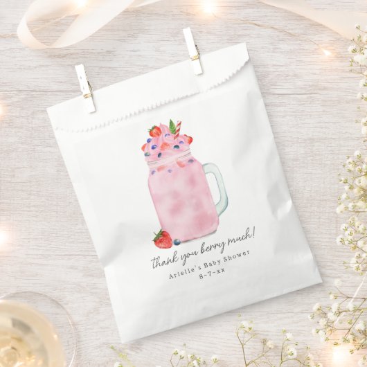 Sachets En Papier Merci Berry Beaucoup de Baby shower Fruit Smoothie (Coupé)