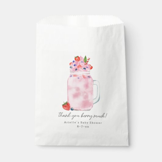 Sachets En Papier Merci Berry Beaucoup de Baby shower Fruit Smoothie (Devant)