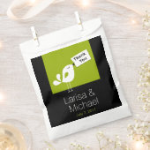 Sachets En Papier Merci Birdy | vert olive (Coupé)