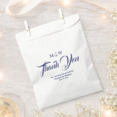 Sachets En Papier Merci bleu marine blanc mariage d'ancre marine (Coupé)