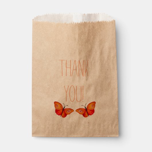 Sachets En Papier Merci Buterflies tirant Favoriser Sac (Devant)