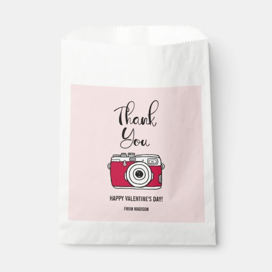 Sachets En Papier Merci Caméra Valentine Favoriser Sac (Devant)