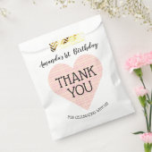 Sachets En Papier Merci Cardiaque rose jaune (Scellé)