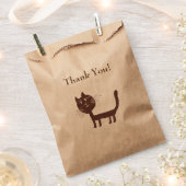 Sachets En Papier Merci Cat Dessin Favoriser Sac (Coupé)