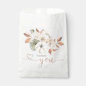 Sachets En Papier Merci Citrouille floral d'automne (Devant)