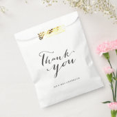 Sachets En Papier Merci Classic Script Calligraphie Nom Mariage (Scellé)