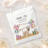 Sachets En Papier Merci d'anniversaire du chien roux roux à couche m (Coupé)