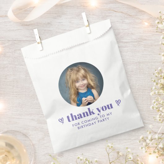 Sachets En Papier Merci d'anniversaire minime simple (Coupé)