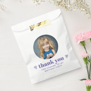 Sachets En Papier Merci d'anniversaire minime simple