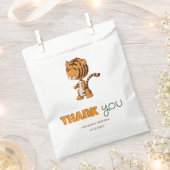 Sachets En Papier Merci d'anniversaire sauvage d'un tigre (Coupé)