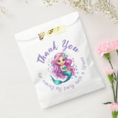 Sachets En Papier Merci d'aquarelle de sirène Turquoise pourpre (Scellé)