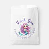 Sachets En Papier Merci d'aquarelle de sirène Turquoise pourpre (Devant)