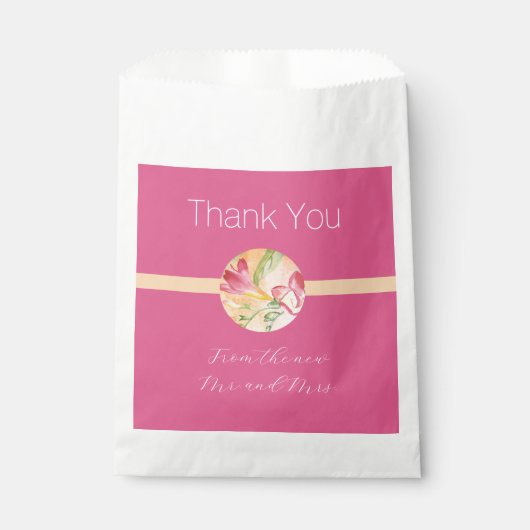 Sachets En Papier Merci d'aquarelle Tropical Freesia (Devant)