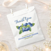 Sachets En Papier Merci de Baby shower à thème Blueberry (Coupé)