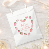 Sachets En Papier Merci de Baby shower aux fraises mûres (Coupé)