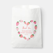 Sachets En Papier Merci de Baby shower aux fraises mûres (Devant)