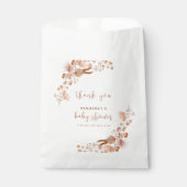 Sachets En Papier Merci de Baby shower de Boho Fleur sauvage neutre (Devant)