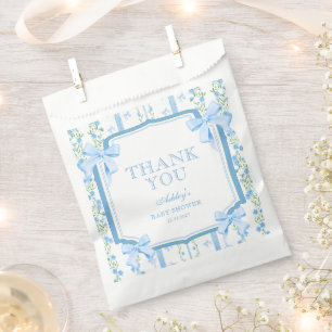 Sachets En Papier Merci de Baby shower de garçon de boule bleue