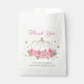 Sachets En Papier Merci de Baby shower de petite fille Citrouille (Devant)