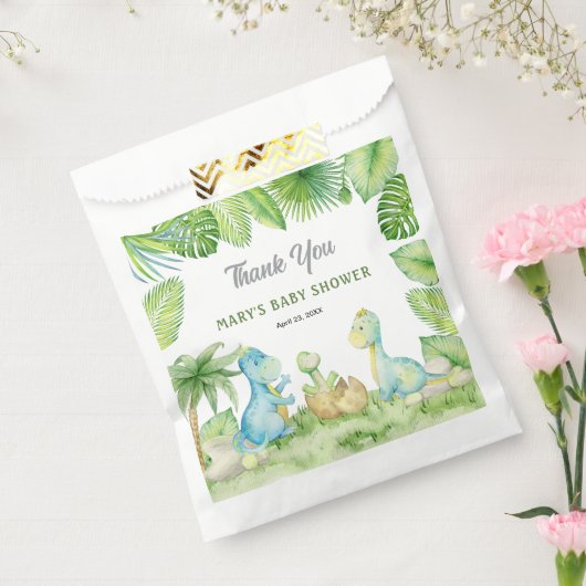 Sachets En Papier Merci de Baby shower Dinosaur (Scellé)