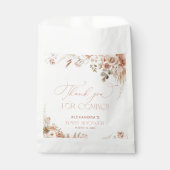 Sachets En Papier Merci de Baby shower en laiton Boho Pampas (Devant)