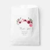 Sachets En Papier Merci de Baby shower rose rose magenta (Devant)