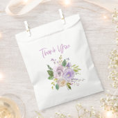 Sachets En Papier Merci de Faveur Florale Violet (Coupé)