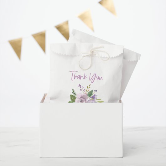 Sachets En Papier Merci de Faveur Florale Violet (Fête)