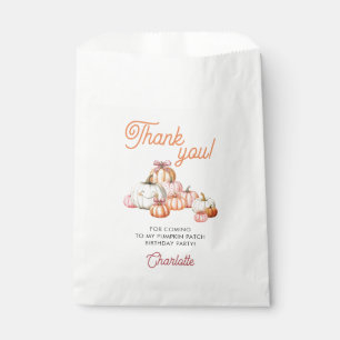 Sachets En Papier Merci de fête d'anniversaire de la Citrouille