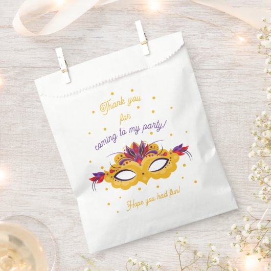 Sachets En Papier Merci de fête d'anniversaire du Carnaval (Coupé)
