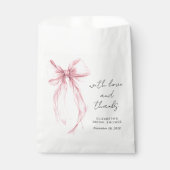 Sachets En Papier Merci de Fête des mariées Coquette Rose (Devant)