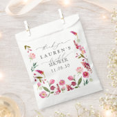 Sachets En Papier Merci de Fête des mariées de fleurs d'aquarelle ro (Coupé)