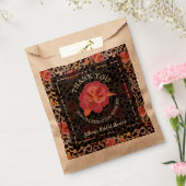 Sachets En Papier Merci de Fête des mariées fleurie léopard (Scellé)