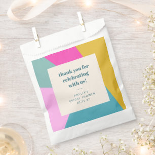 Sachets En Papier Merci de Fête des mariées unique coloré