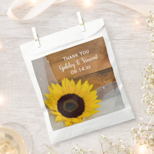 Sachets En Papier Merci de Mariage campagnard du Voile de tournesol