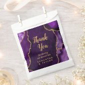 Sachets En Papier Merci de Mariage d'âge violet et or (Coupé)