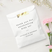 Sachets En Papier Merci de mariage personnalisé Retro White (Scellé)