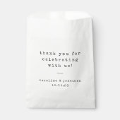 Sachets En Papier Merci de mariage personnalisé Retro White (Devant)