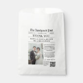 Sachets En Papier Merci de Mariage photo unique du journal (Devant)
