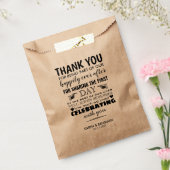 Sachets En Papier Merci de mariage rustique moderne élégant (Scellé)