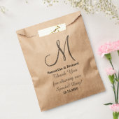 Sachets En Papier Merci de mariage simple et élégant Monogrammé (Scellé)