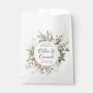 Sachets En Papier Merci de Mariage végétal rose