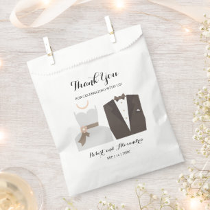Sachets En Papier Merci de mariée et de mariée pour Mariage à venir