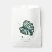 Sachets En Papier Merci de palme tropicale Monstera Mariage (Devant)