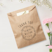 Sachets En Papier Merci de papier Kraft rustique Wreath Personnalisé (Scellé)