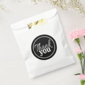 Sachets En Papier Merci de script simple et élégant noir blanc (Scellé)