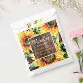 Sachets En Papier Merci de tournesol jaune bois rustique (Scellé)