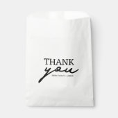 Sachets En Papier Merci de typographie simple Mariage personnalisé (Devant)