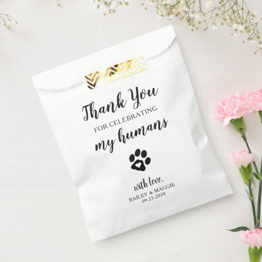 Sachets En Papier Merci Doggie Sac Chien Traiter Mariage Faveur Sac (Scellé)